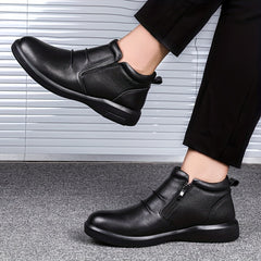 Men's Pointed Toe Oxford Boots Zipper Dress Shoes Formal High Top