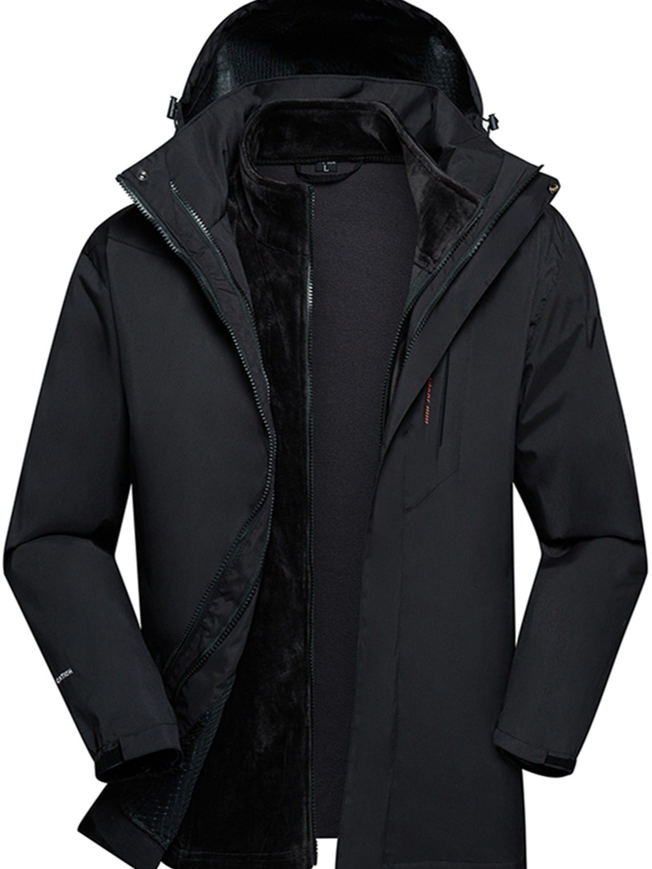 Men's Hooded Trench Coat Winter