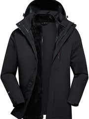Men's Hooded Trench Coat Winter