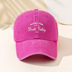 DEATH VALLEY Baseball Cap Vintage Washed Sunshade Sports Hat Women Cotton Dad