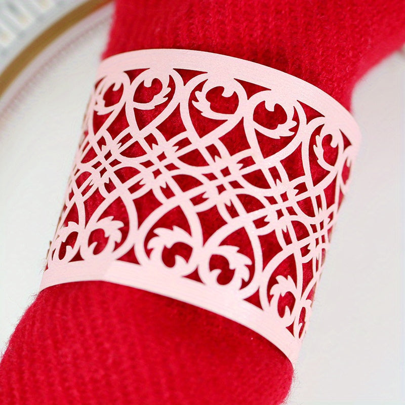 10pcs Rose Butterfly Napkin Rings for Wedding Party Home Decor