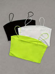 Mixed Crop Cami Tops Sleeveless Summer Women's Clothing