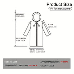 Waterproof Hooded Raincoat for Men Women