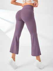 Wide Leg Flared Pants Casual Bell bottom Elastic Yoga Pants