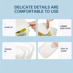 COOKER KING 3pcs Crisper Plastic Box Watertight Bento Lunch Box Set