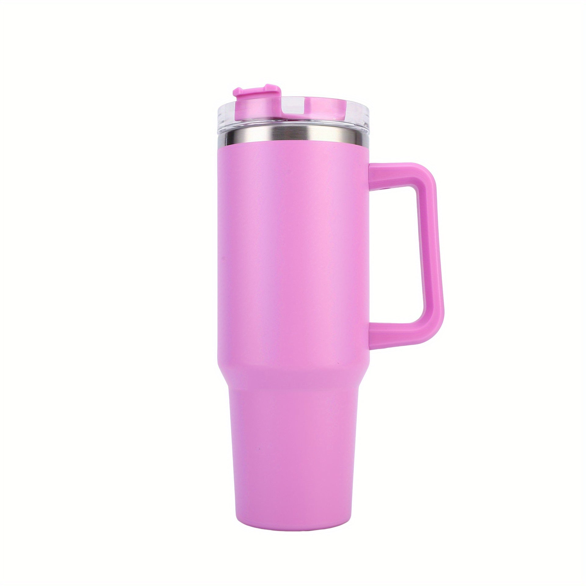 40oz Reusable Straw Tumbler Double Wall Stainless Steel Cup Vacuum Flask