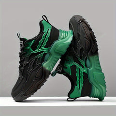 Men's Lace up Athletic Shoes Shock Absorbing Breathable Chunky Sneakers