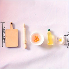 Dollhouse Kitchen Food Play Egg Bowl Olive Tool Model Shooting Props Toys