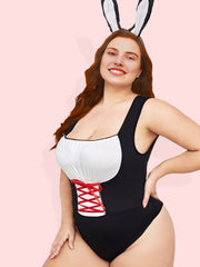 Colorblock Criss Cross Bodysuit