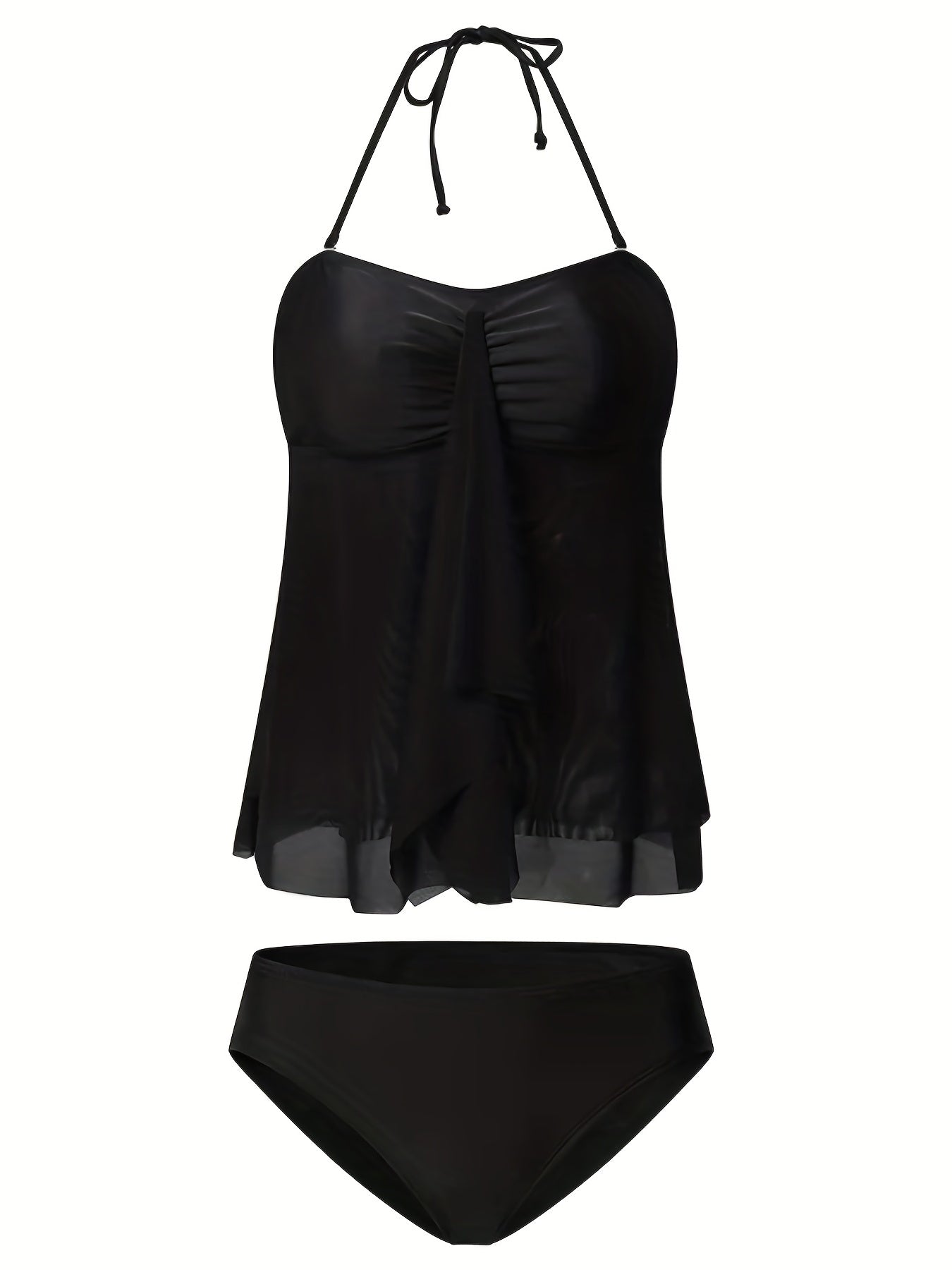 Halter Neck Bikini Set High Cut Two Piece Swimsuit