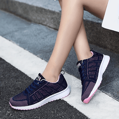 Women's Breathable Lace Up Walking Shoes Lightweight Sneakers