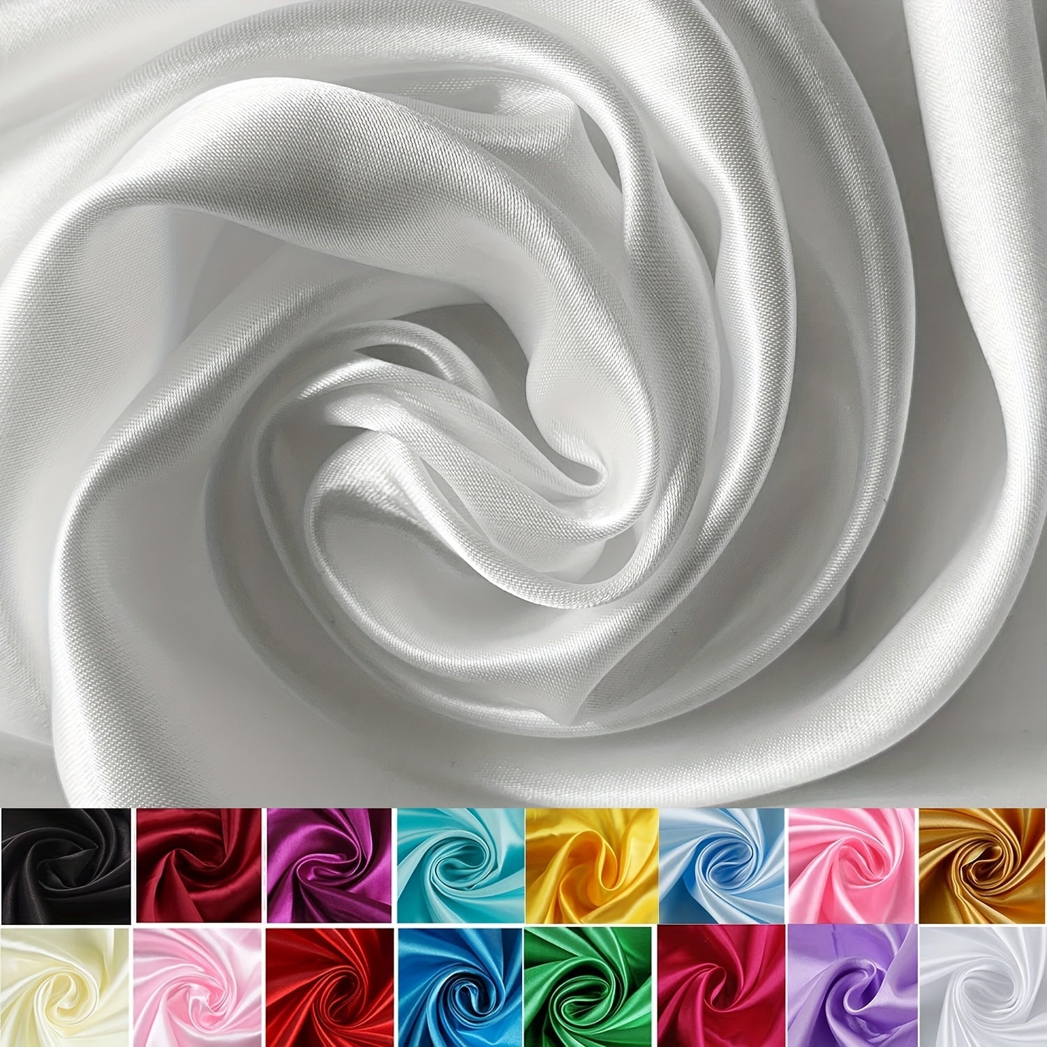Solid Colors Satin Fabric For Wedding Dress Crafts Costumes