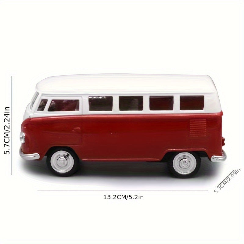 1:32 Alloy Bus Model Toy Car Can Open The Door Touch Decoration Back Force