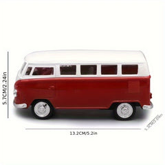 1:32 Alloy Bus Model Toy Car Can Open The Door Touch Decoration Back Force