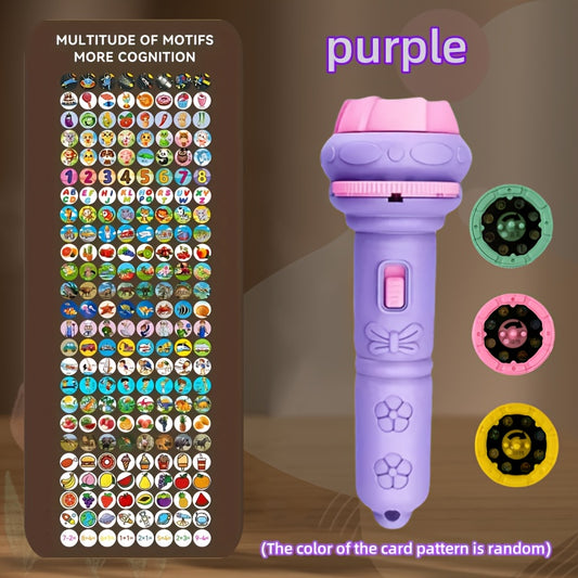 Mini Projector Flashlight with 24 Animal Dinosaur Space Slides