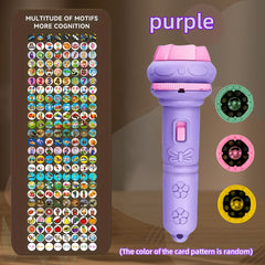 Mini Projector Flashlight with 24 Animal Dinosaur Space Slides