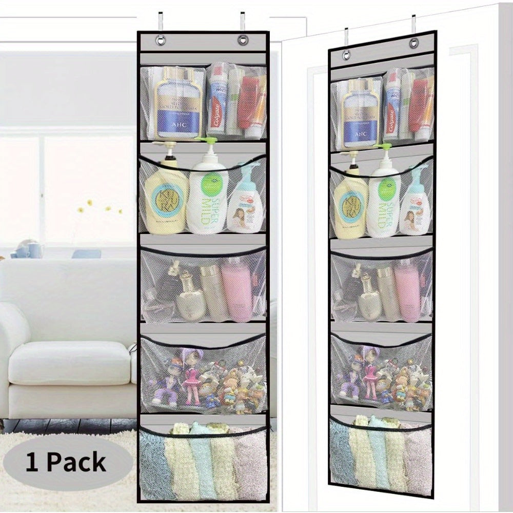 10 Pocket Over the Door Hanging Organizer - Transparent Non Woven Storage Bag
