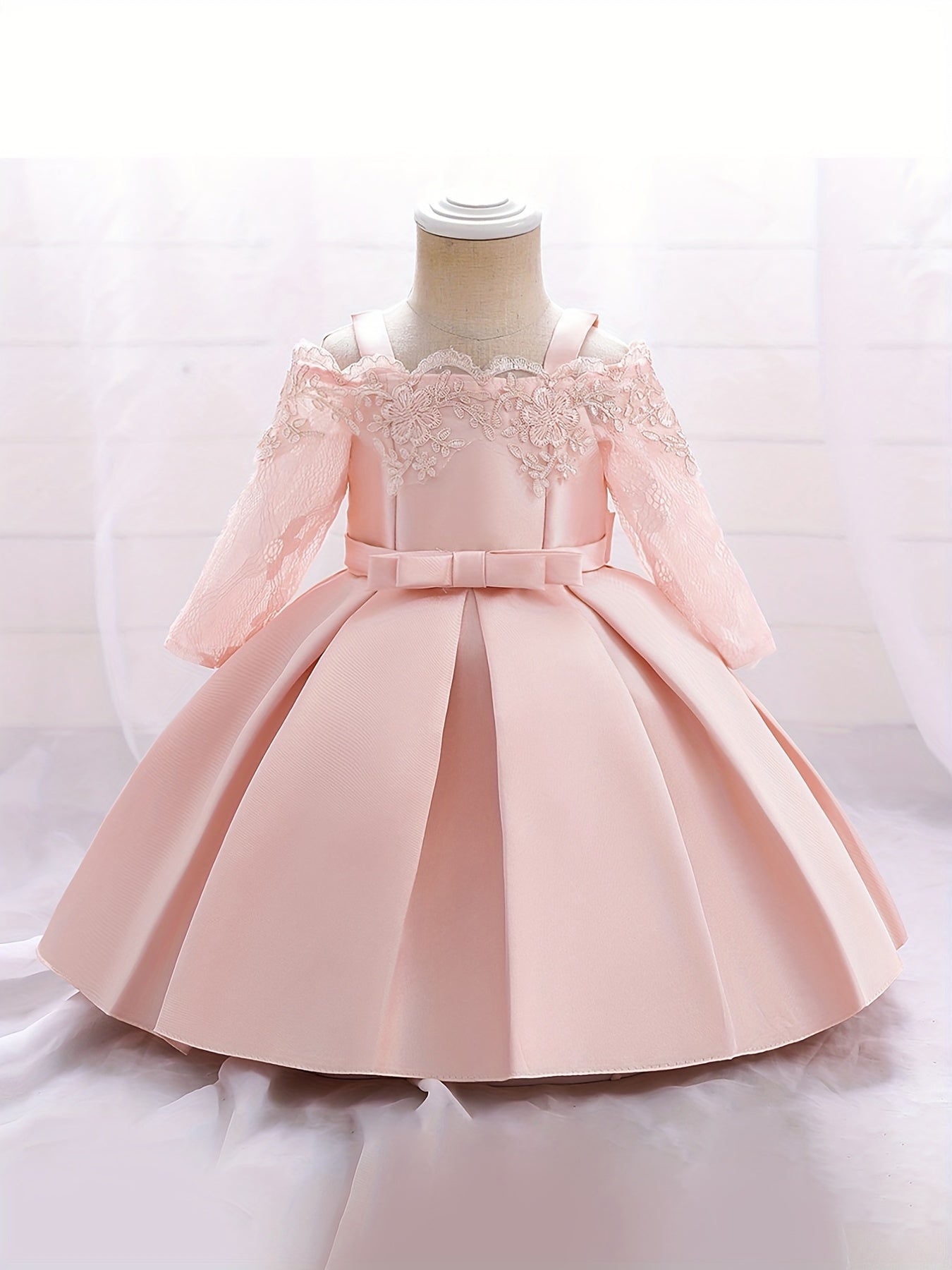 Princess Birthday Party Dress with Bow - Solid Fairy Dress