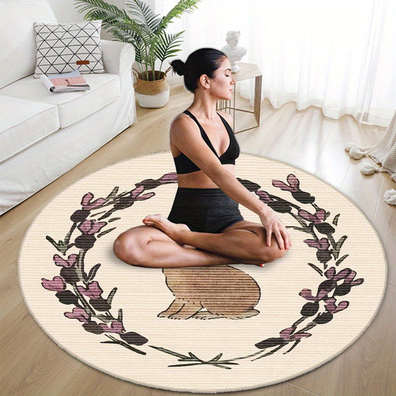 Persian Soft Round Carpet Non-slip Stain Resistant Fluffy Carpet
