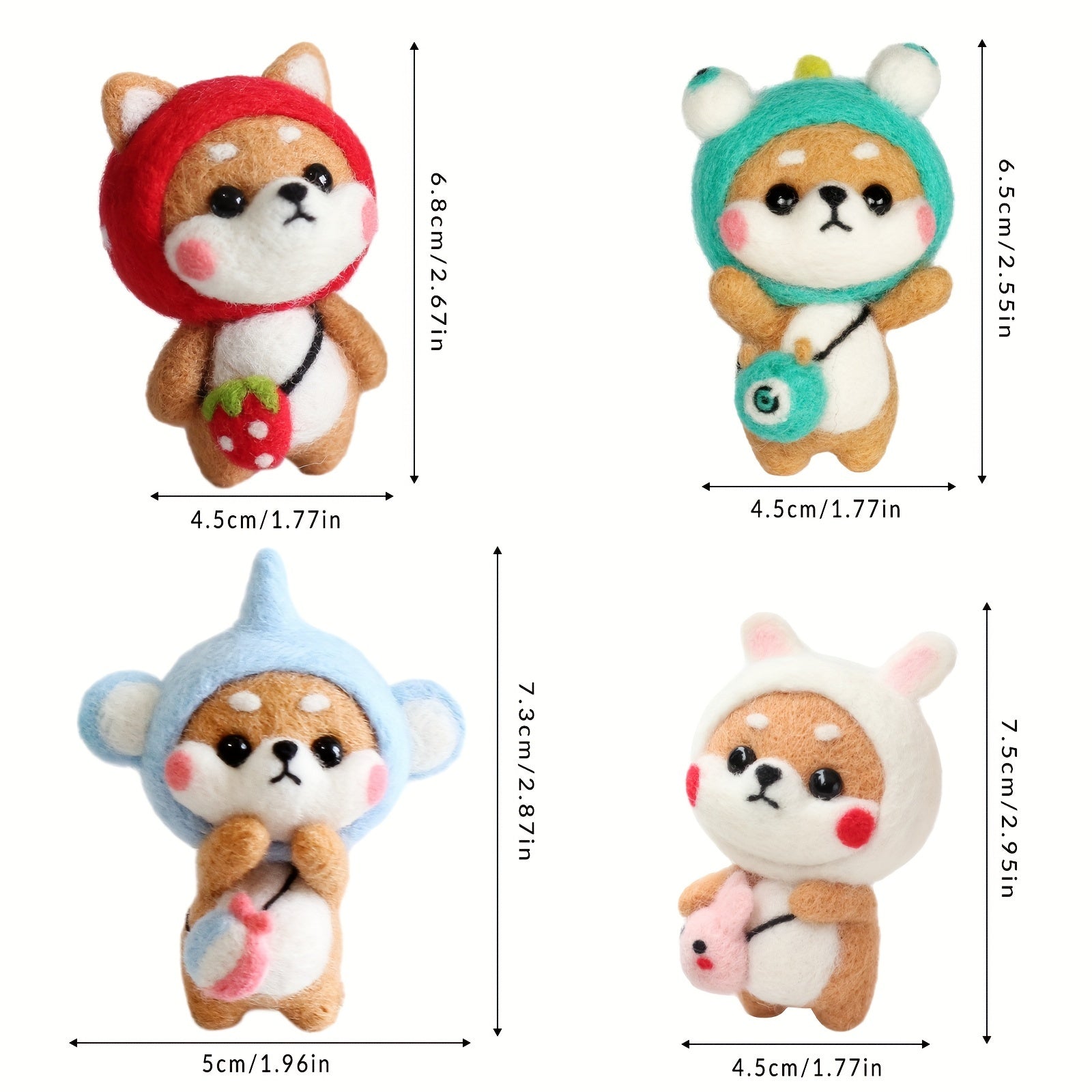 Wool Needle Felting Kit For Beginners - Shiba Needle Felting Kits DIY Art Craft