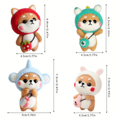 Wool Needle Felting Kit For Beginners - Shiba Needle Felting Kits DIY Art Craft