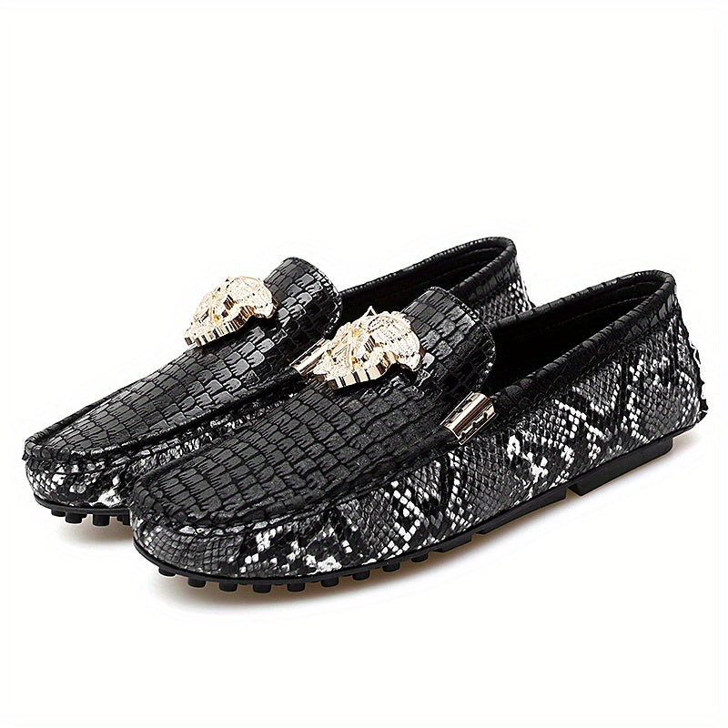 Men's Camo Print Slip On Loafers Smart Casual Dress Shoes