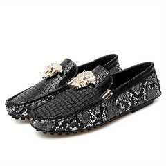 Men's Camo Print Slip On Loafers Smart Casual Dress Shoes