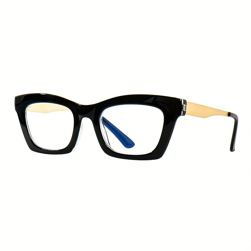 Metal Slingshot Anti Light Reading Glasses Classic Square Frame