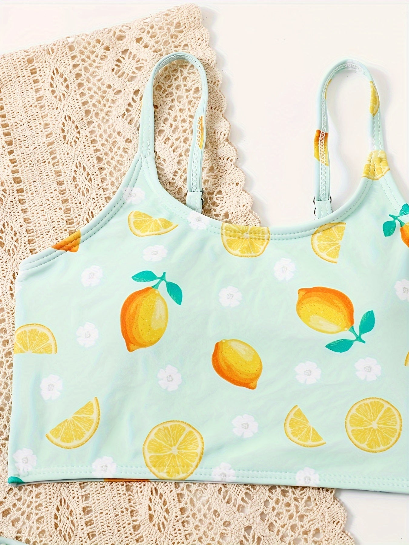 2pcs Lemon Bikini Swimsuit For Girls Summer Beach Gift