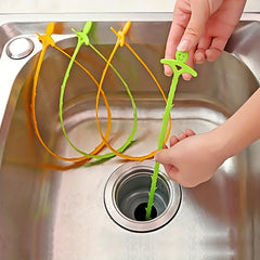 2pcs Smiling Face Kitchen Pipe Dredge Hook Sewer Toilet Dredge Tool