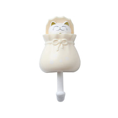 Cute Kitten Coat Hook with Punch-Free Installation