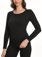 Soft Thermal Underwear Women's Crew Neck Top