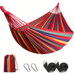 Portable Garden Hammock with Straps - Comfortable Fabric, 440lbs Capacity