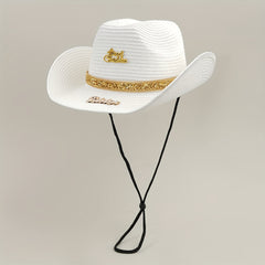 Men's Summer Straw Sun Hat for Fishing Beach Travel