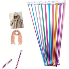 38pcs Tunisian Crochet Hook Set 2-8mm Aluminum Afghan Hook 3-12mm Plastic Needle