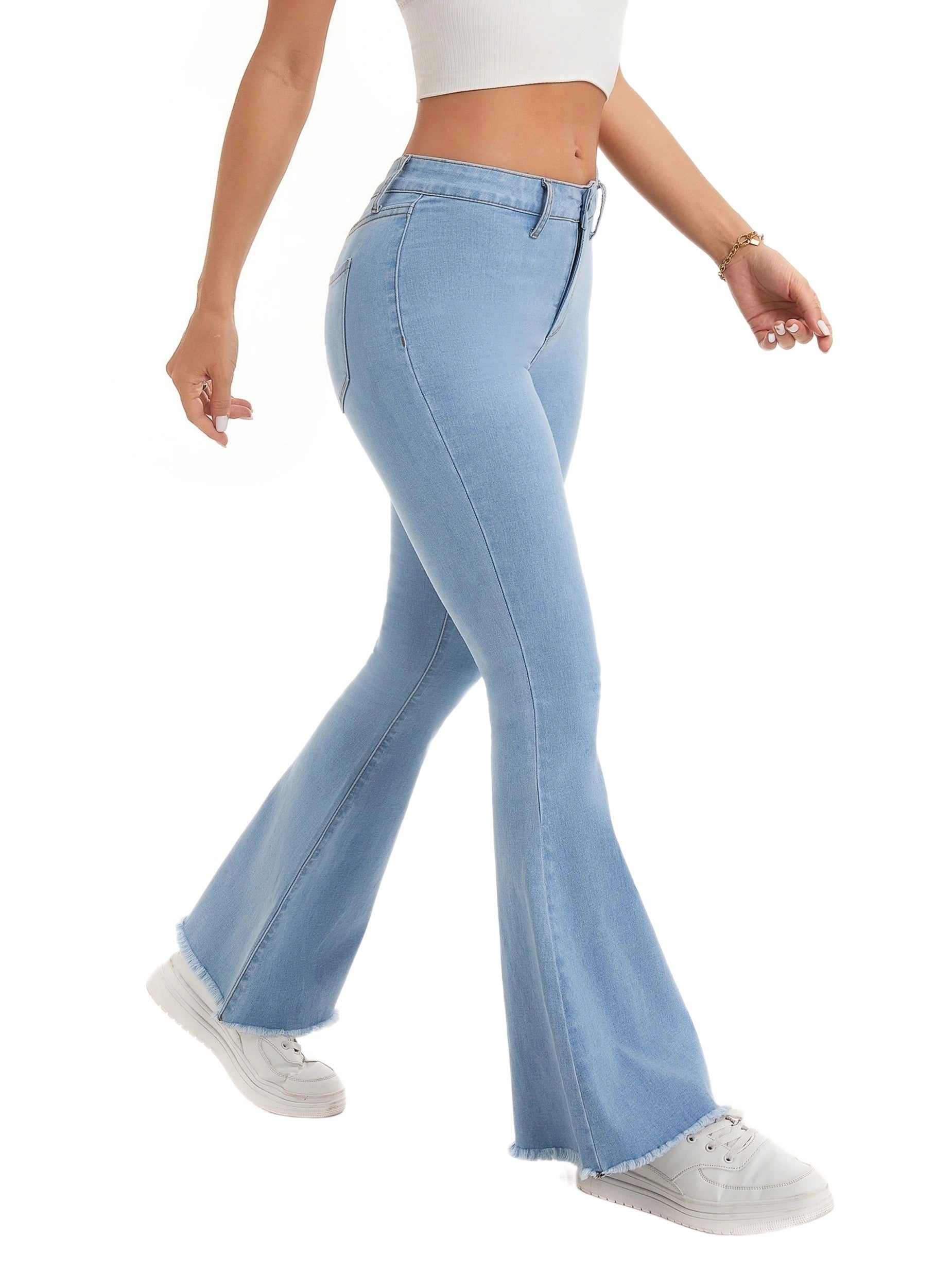 Women's High Rise Flared Leg Jeans