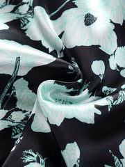 Girls Floral Print Long Sleeve Top & Pants Pajamas Set