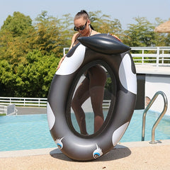 Inflatable Whale Hammock Floating Bed with Backrest