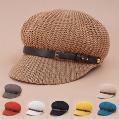 Candy Beret Casual Knit Beret Cap Lightweight Painter Hat For Women