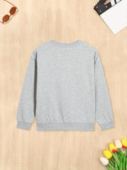 Girl's Pattern Sweatshirt Casual Breathable Sweatshirt