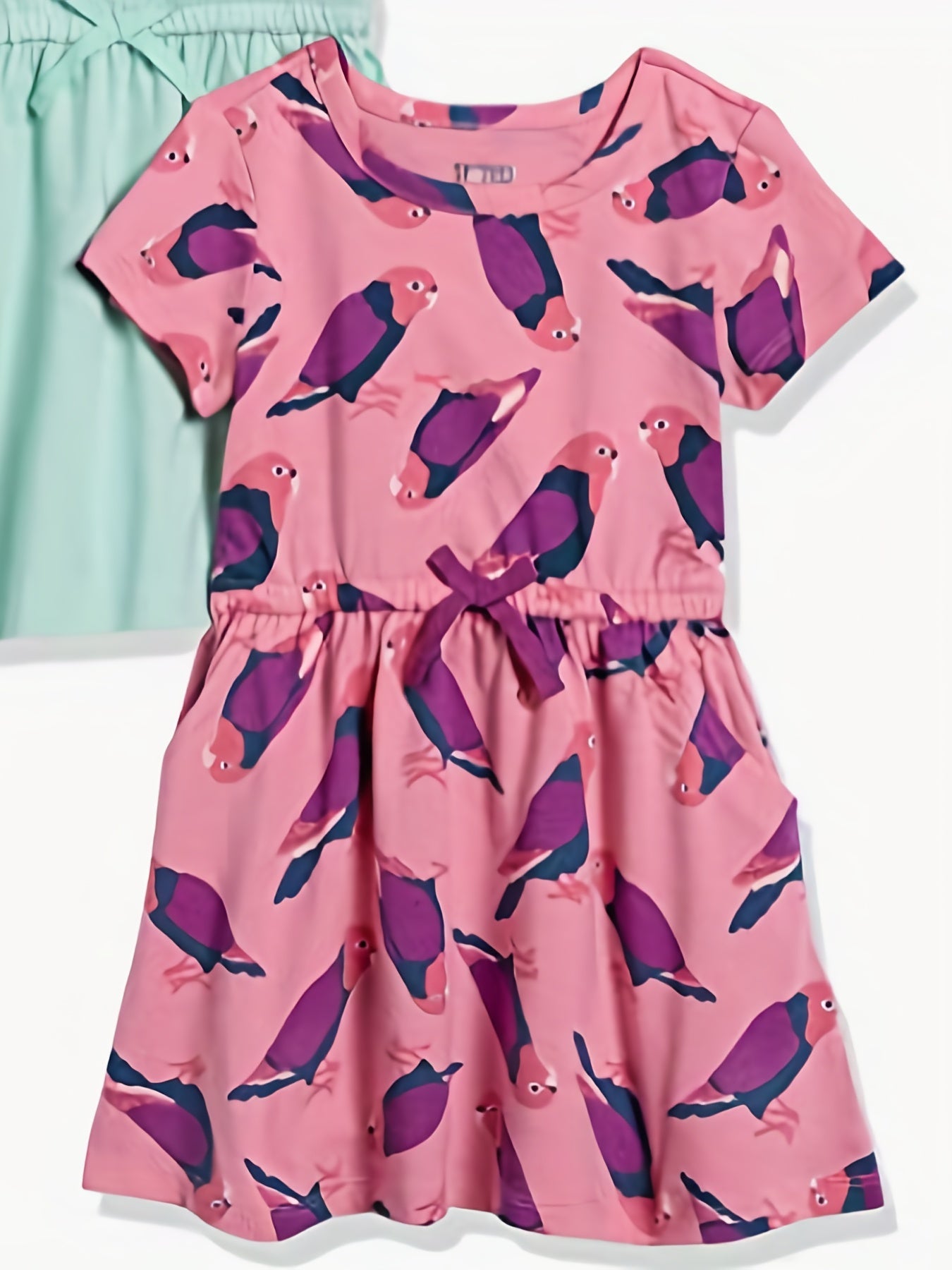 Girls' Comfy Short Sleeve Tunic Dress Skater Dresses