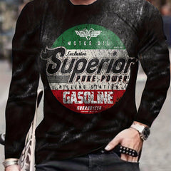 Men's Long Sleeve Vintage Novelty T-shirt For Autumn