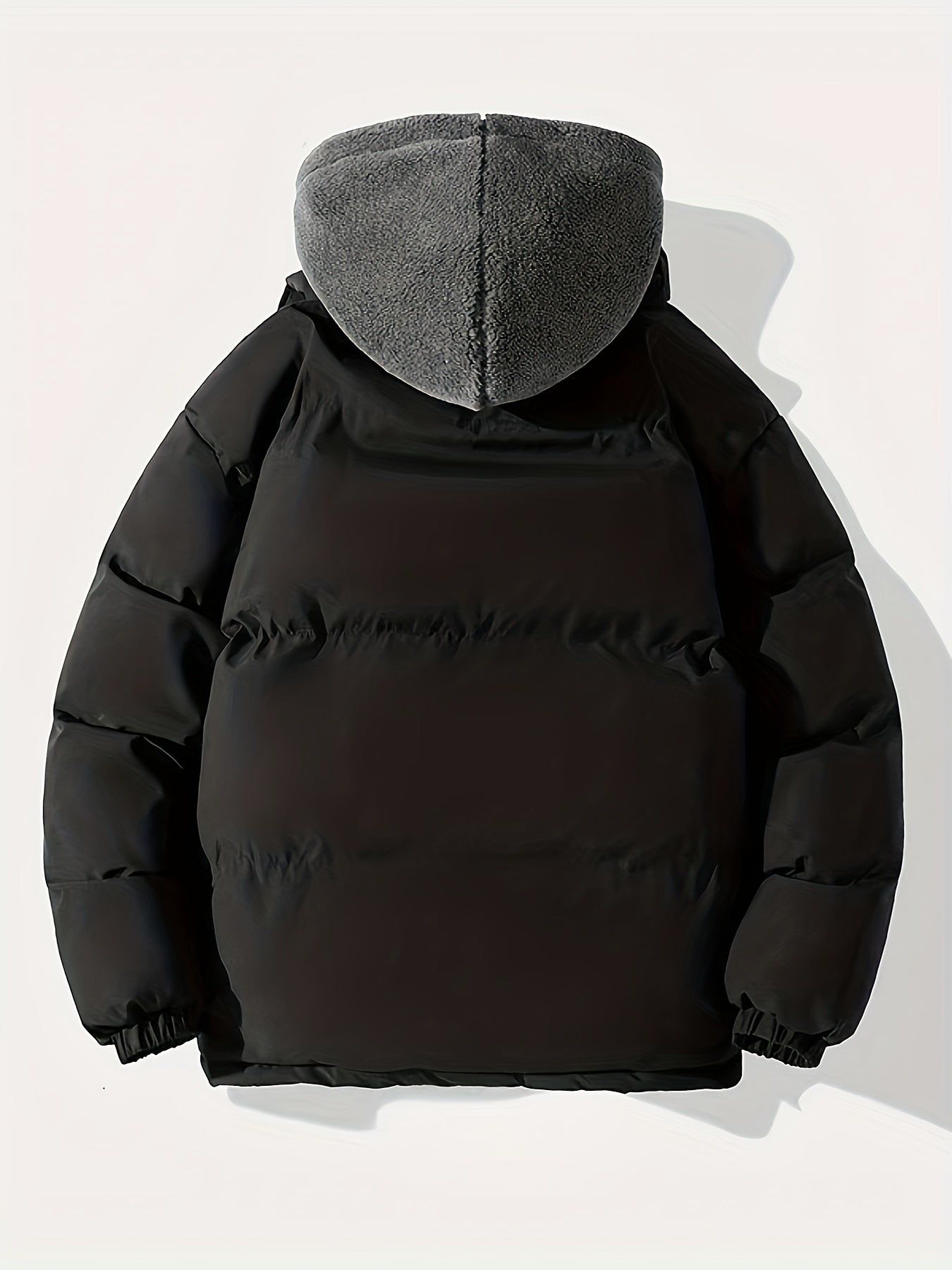 Men's Sherpa Hood Coat Padded Winter Warm Jacket