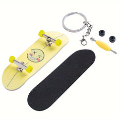 Professional 30mm Smiley Face Finger Skateboard DIY Mini Toy