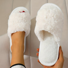 Cozy Open Toe Slippers Non-slip Indoor Comfy Shoes