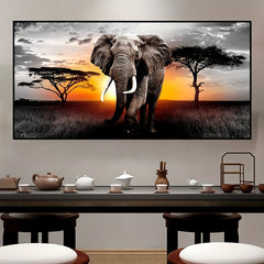 Sunset Elephant DIY Diamond Painting Kit