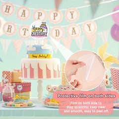 20Pcs DIY Acrylic Cake Toppers Blanks for Weddings Birthday Party