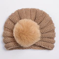 Baby Winter Hairball Knitted Woolen Hat