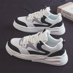 Men's Chunky Sneakers Lace-Up Skate Shoes