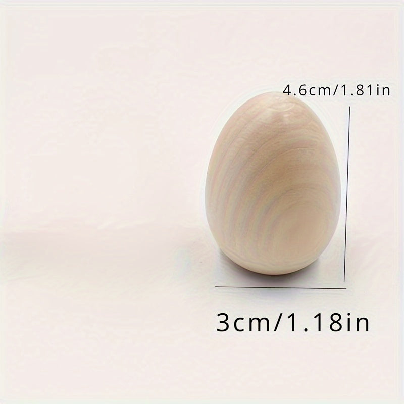 Wooden Eggs Hand painted Toys Home Party Decoration
